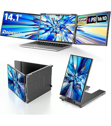 S3 Laptop Screen Extender, 14'' Triple Portable Monitor for